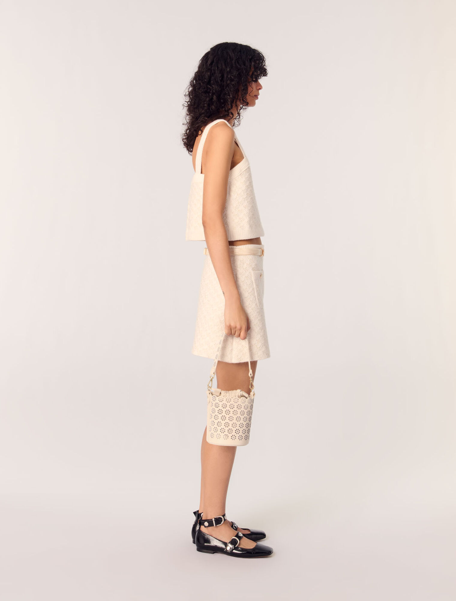 Tweed-effect knitted skirt Tweed-effect knitted skirt