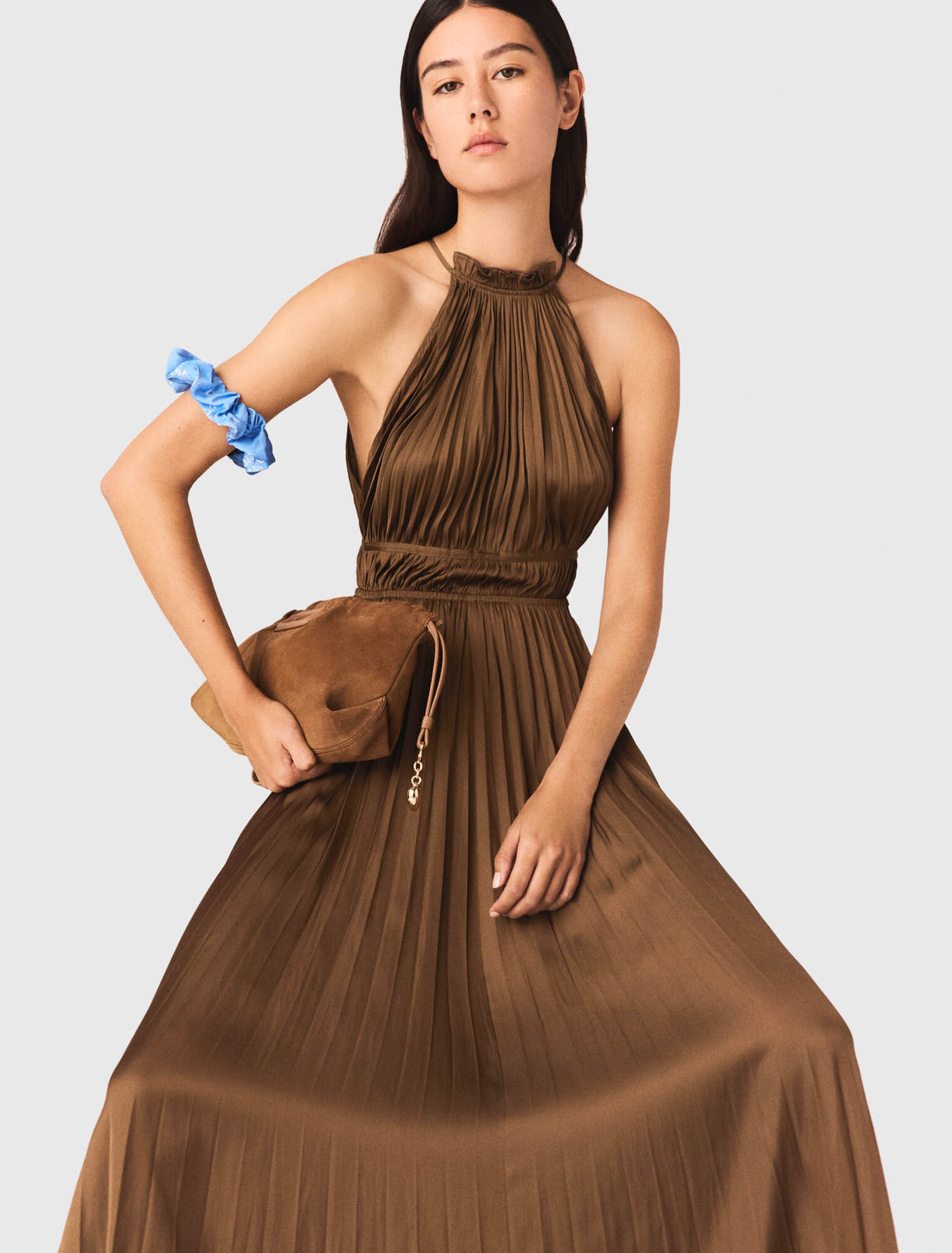 Pleated maxi dress
