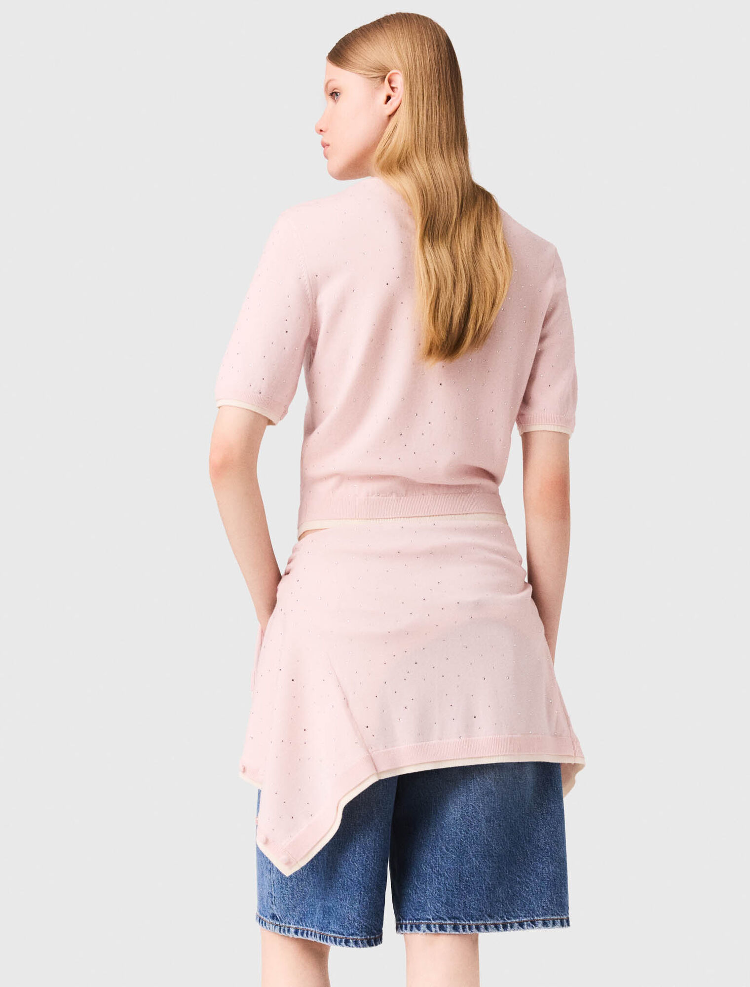 Jumper with rhinestones