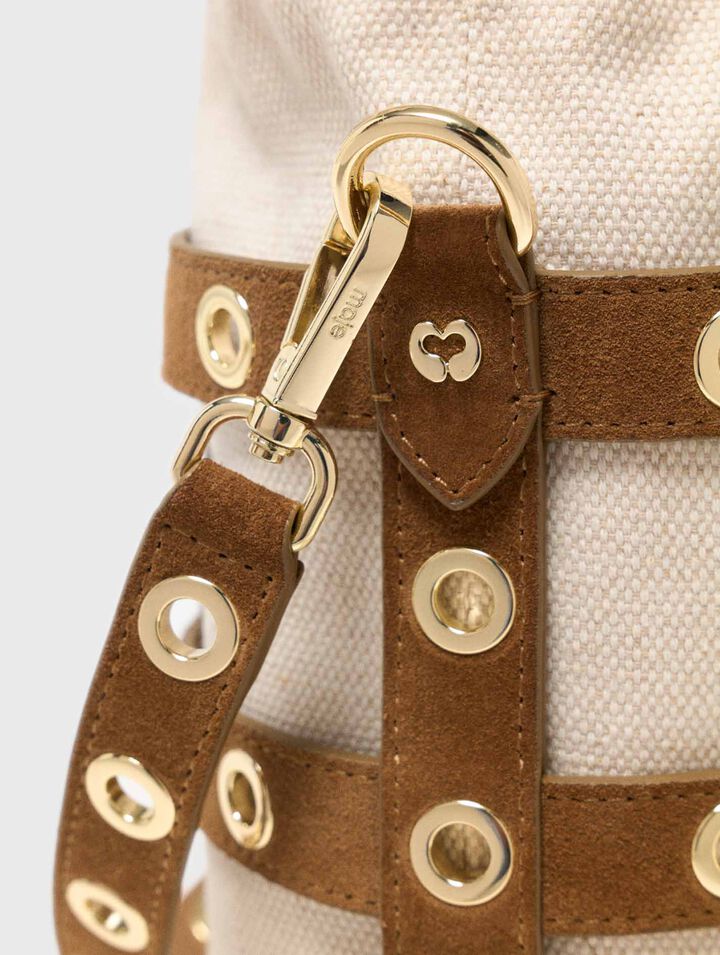 Suede Miss M bucket bag