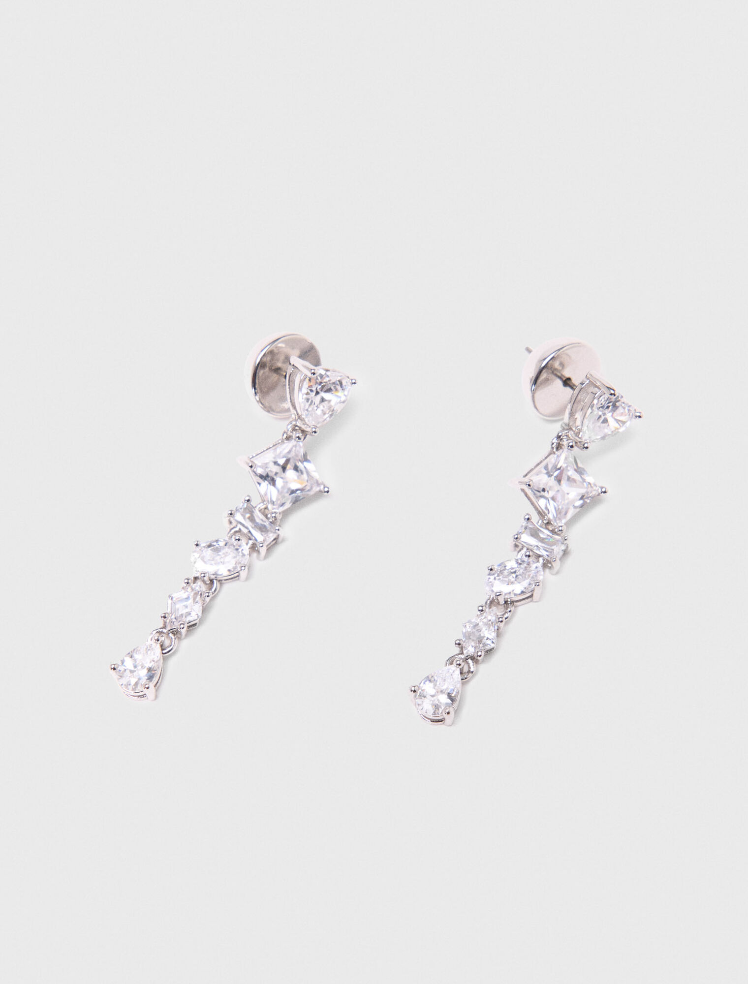 Rhinestone heart earrings