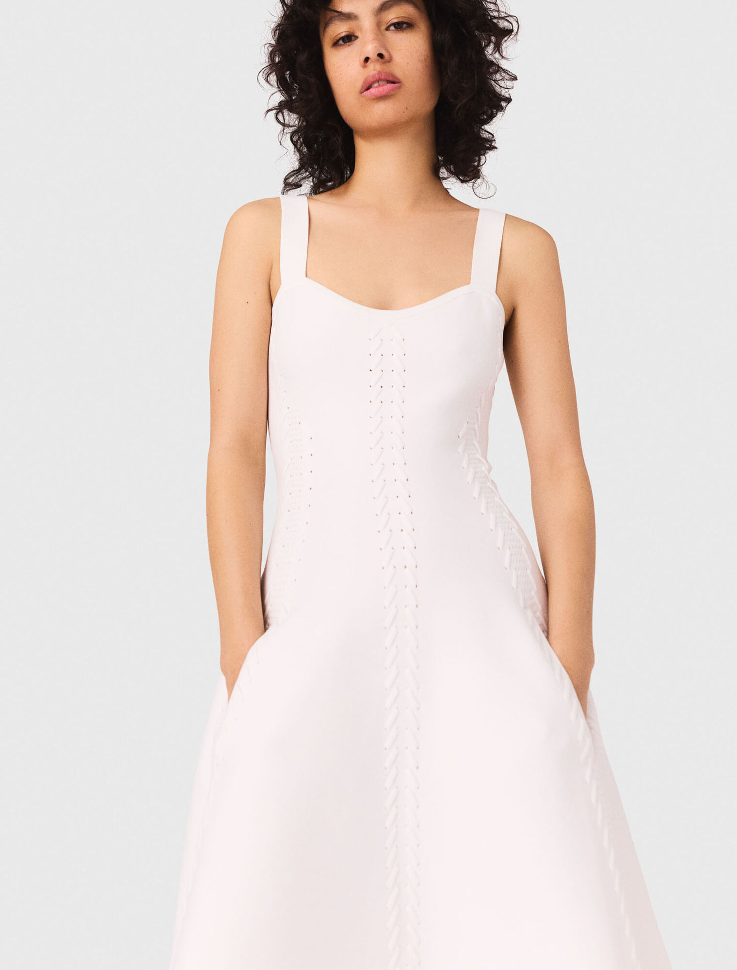 Long knit skater dress