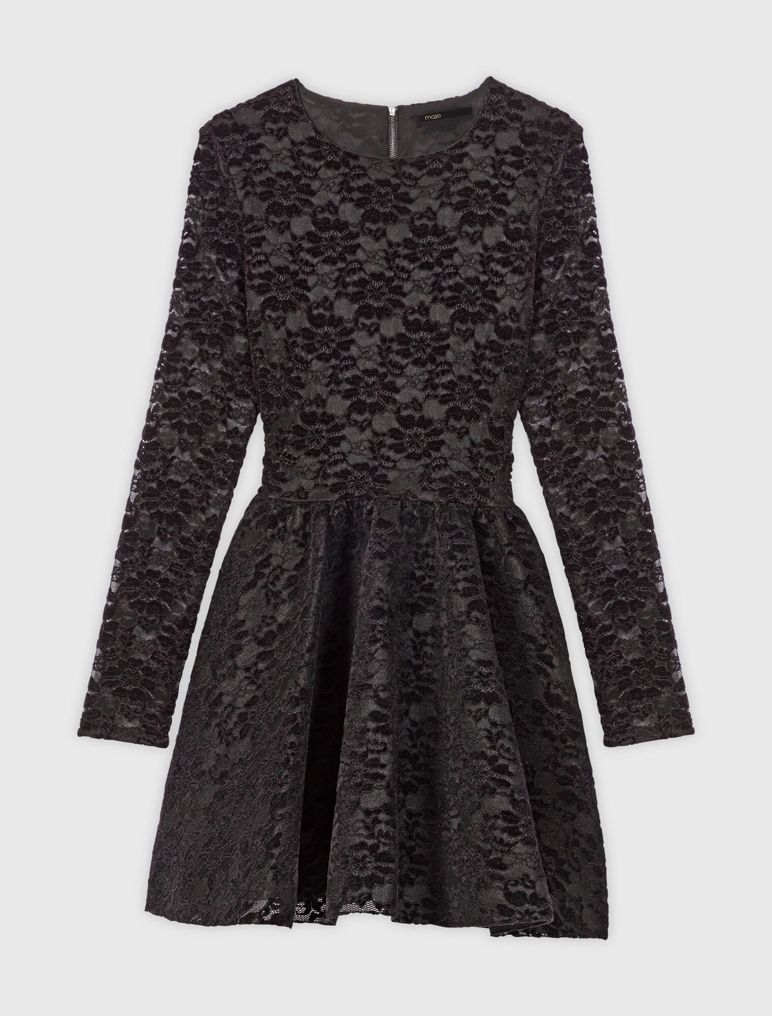 Flared velvet short dress