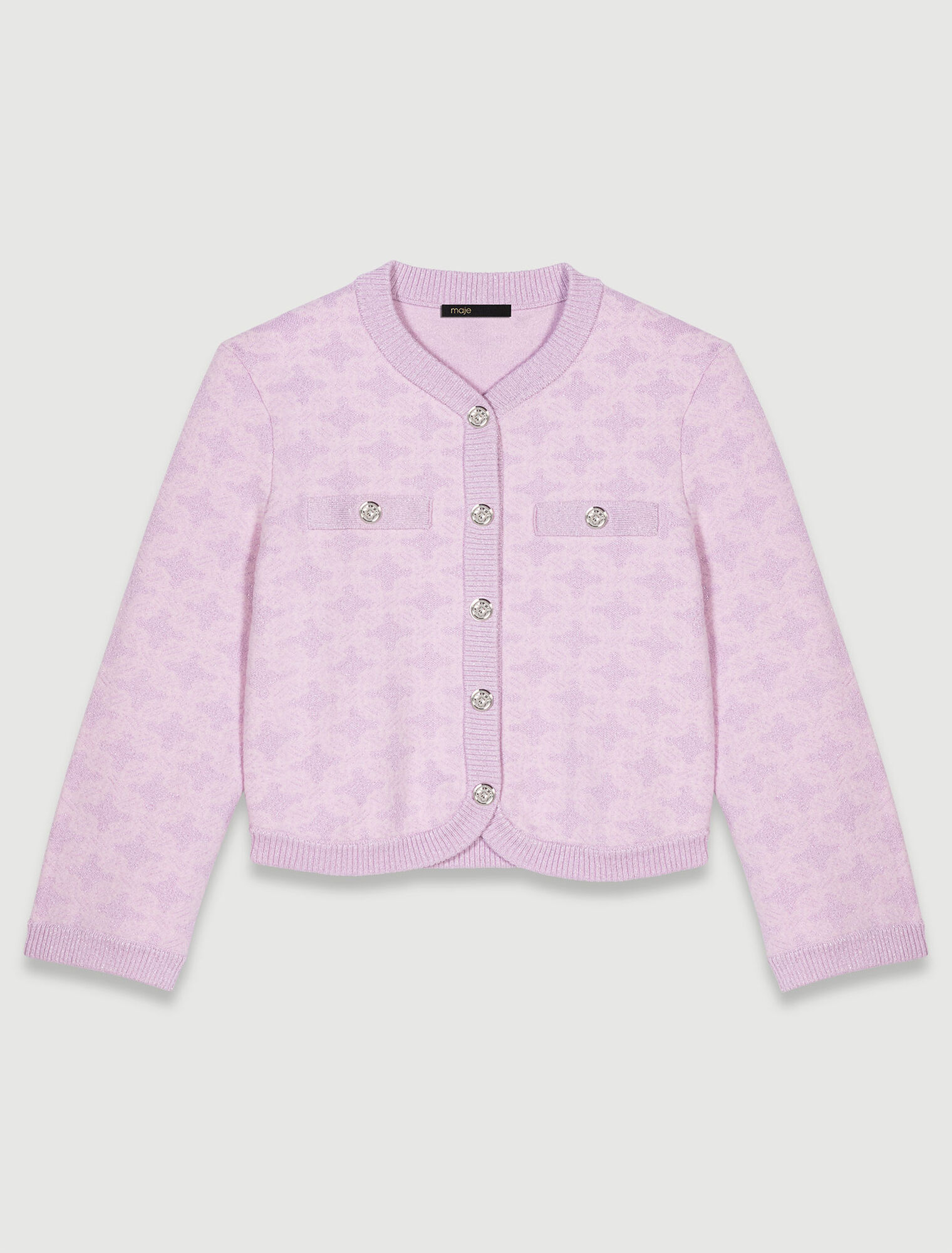 Cardigan in jacquard-effect knit