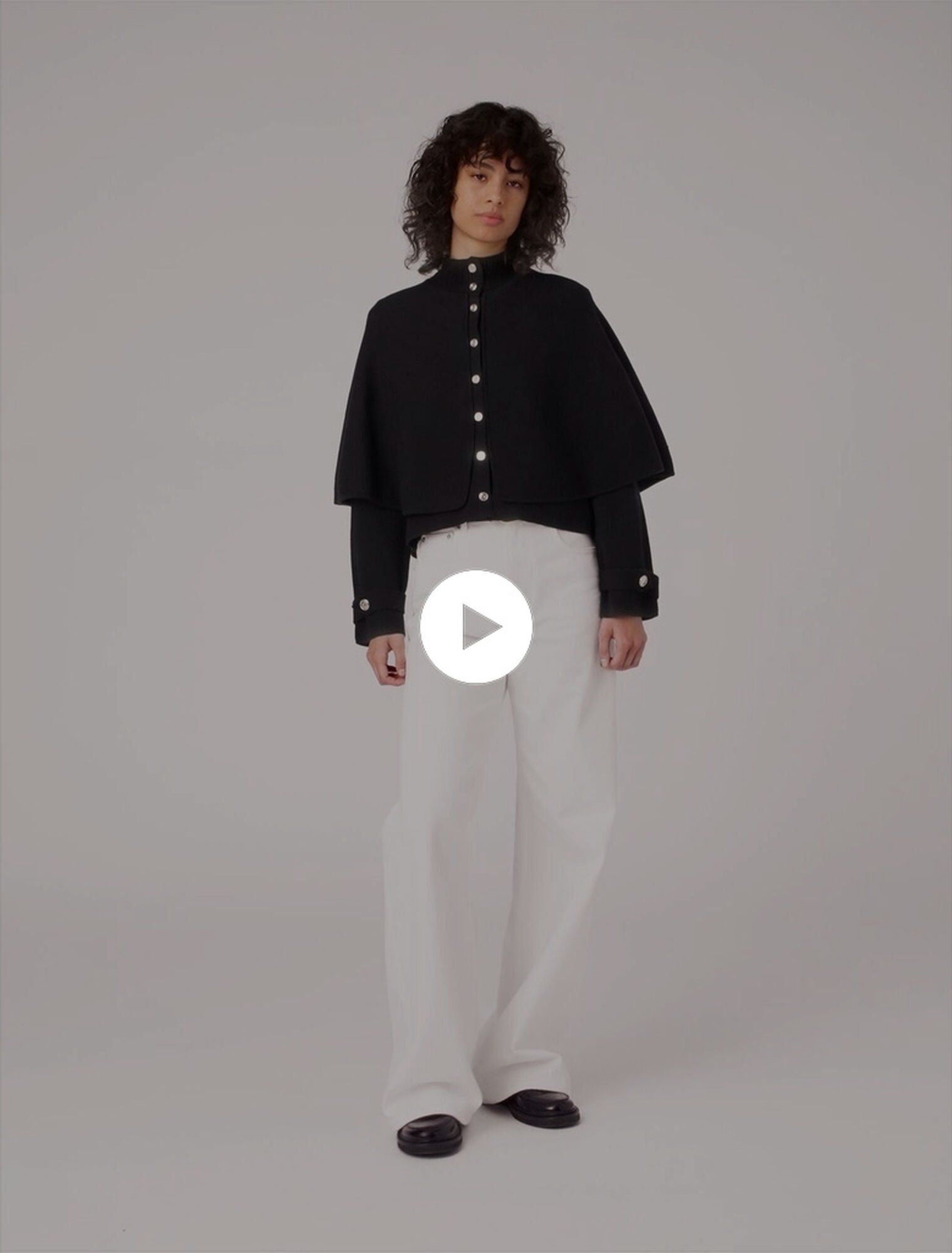 Cape-effect cardigan