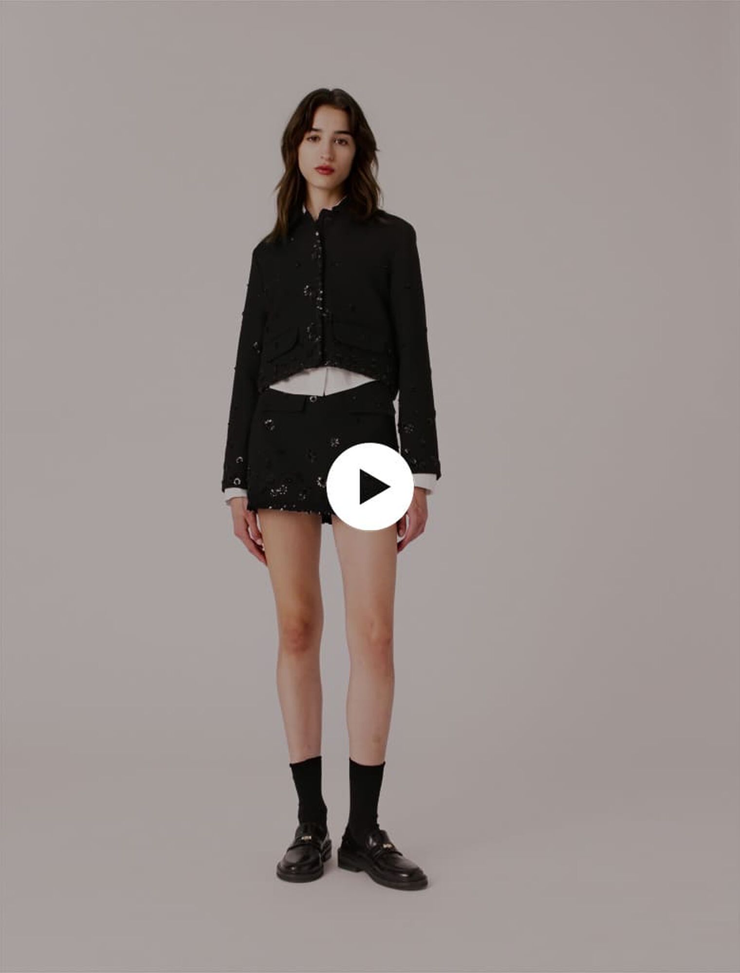 Short embroidered jacket