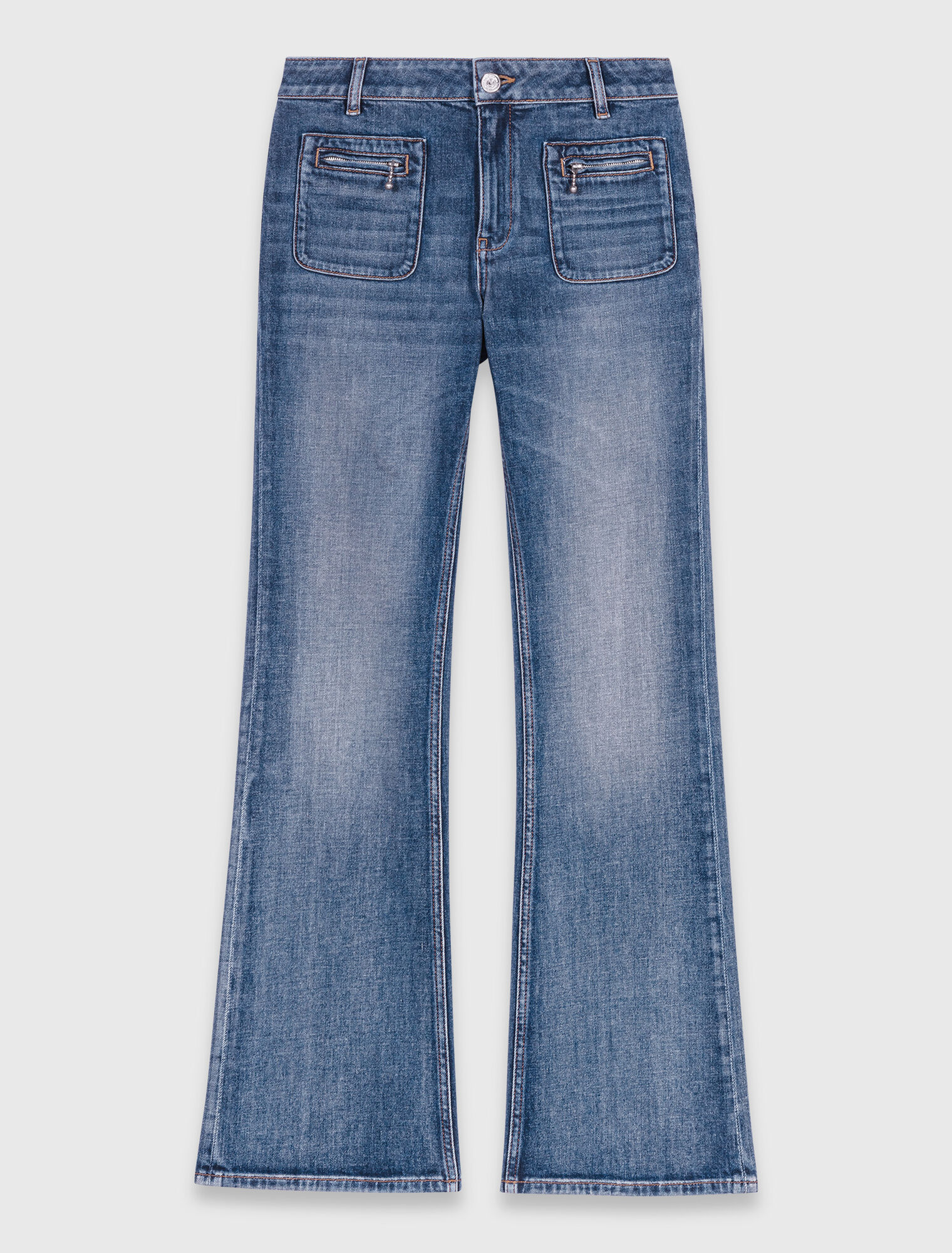 Bootcut jeans with zip pockets