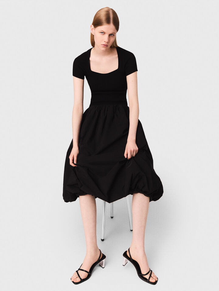 Long mesh and taffeta dress Long mesh and taffeta dress
