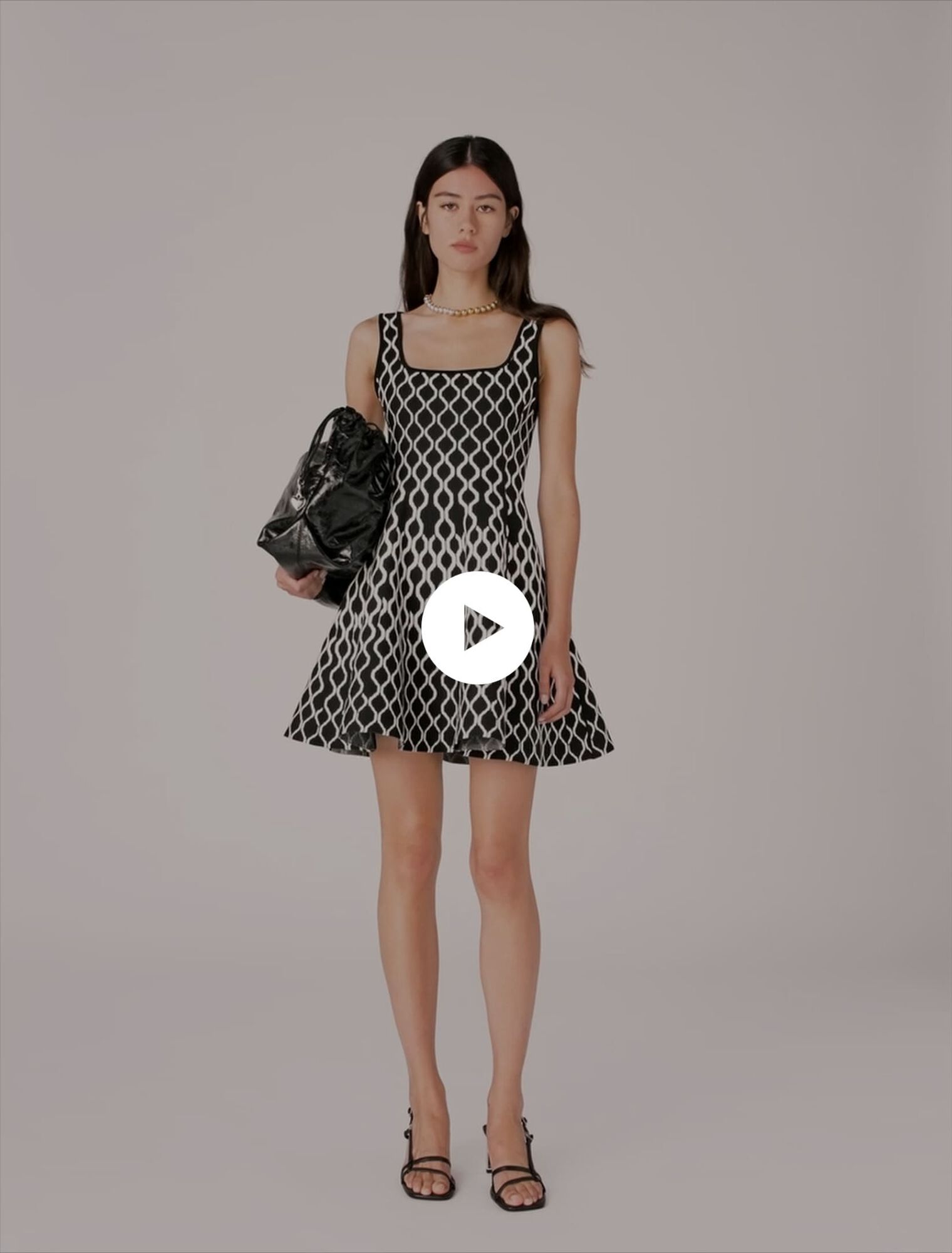 Jacquard knit short dress