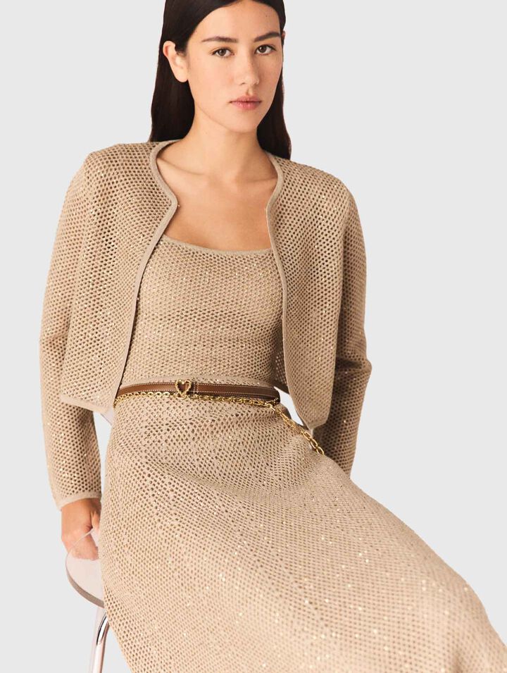 Rhinestone knit cardigan