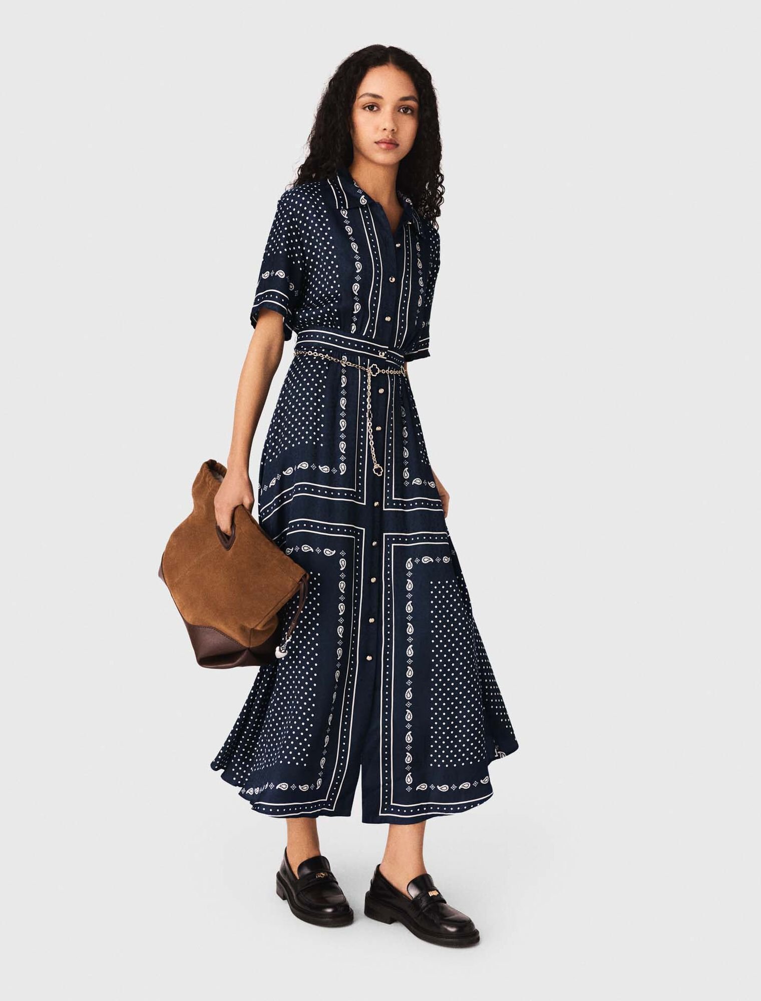 Flowy patterned maxi dress