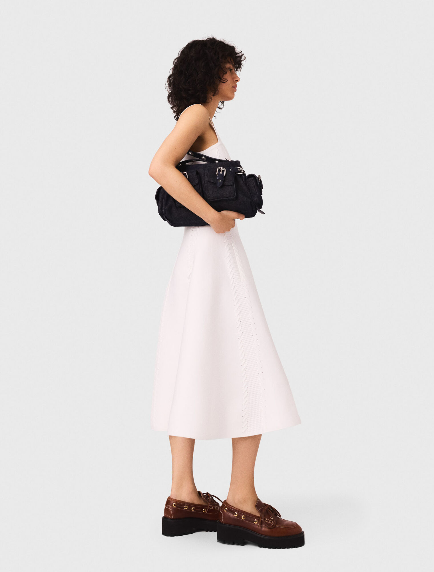 Long knit skater dress