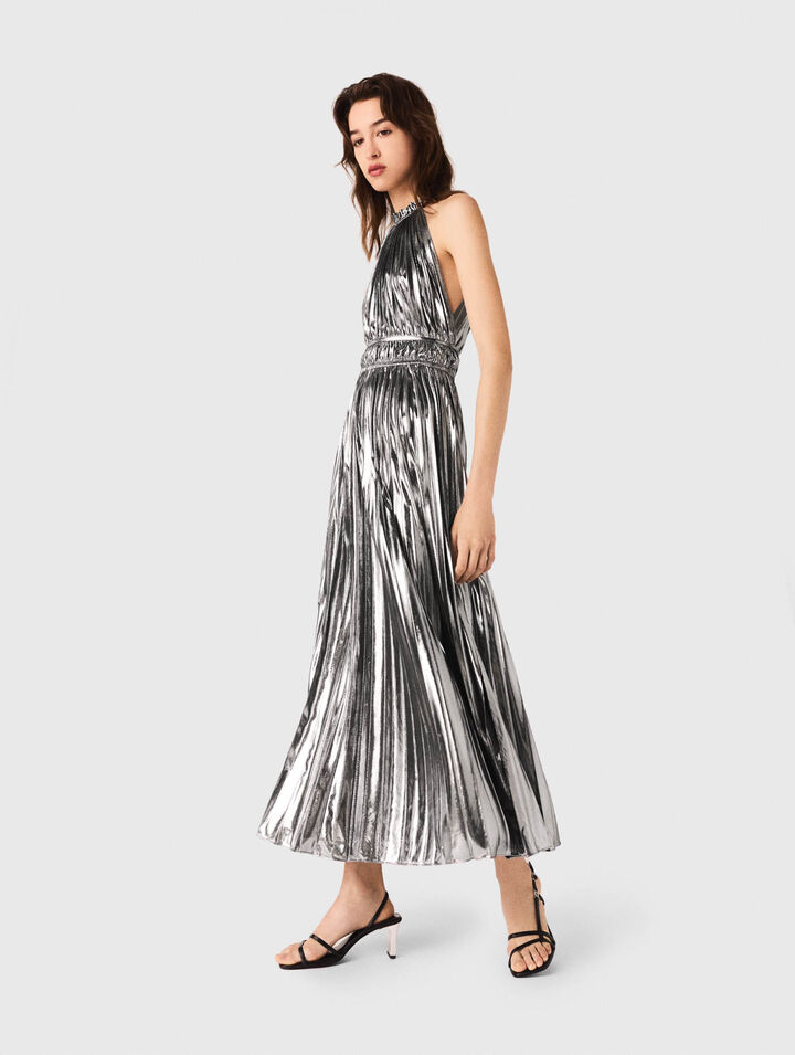 Pleated maxi dress