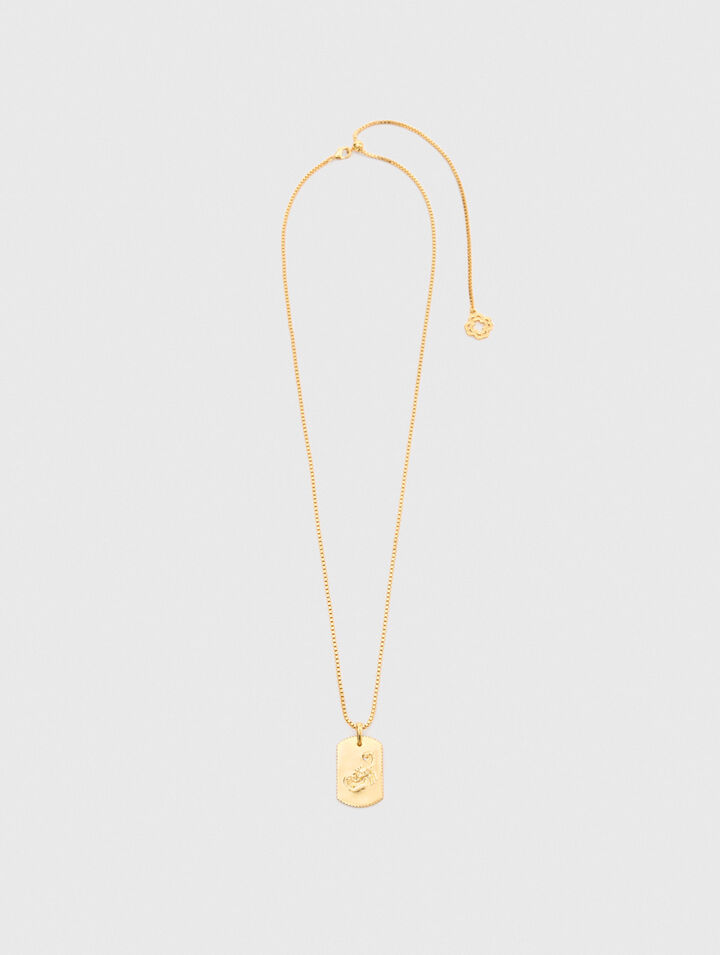 Zodiac sign plaque necklace Zodiac sign plaque necklace