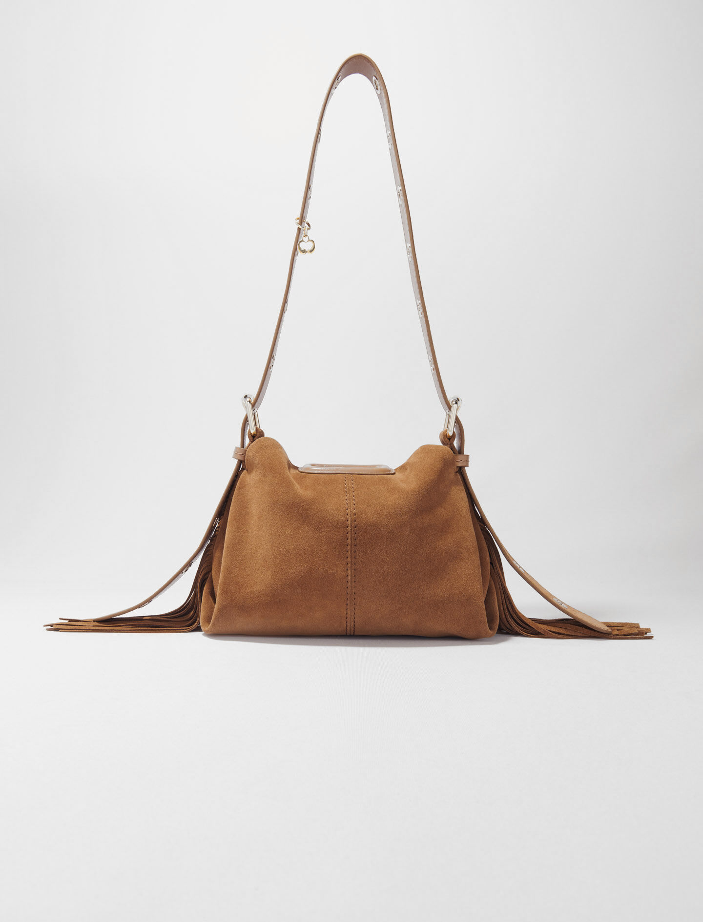 ミニママ Miss M mini suede bag Camel for Women | Maje