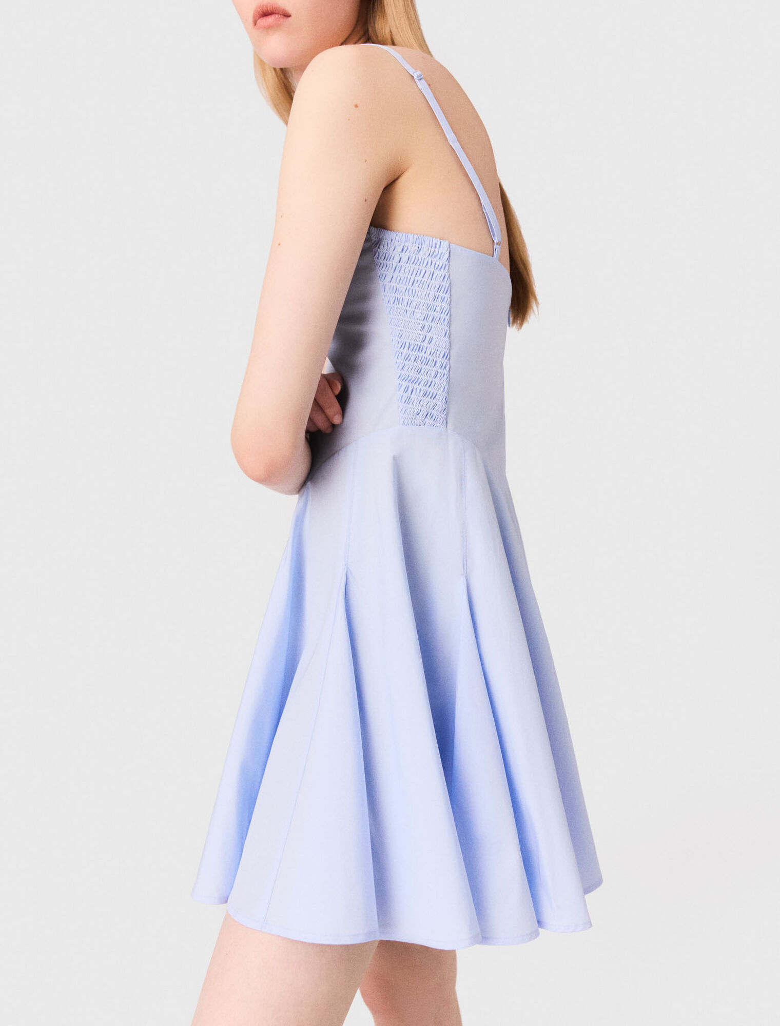 Short cotton flared dress