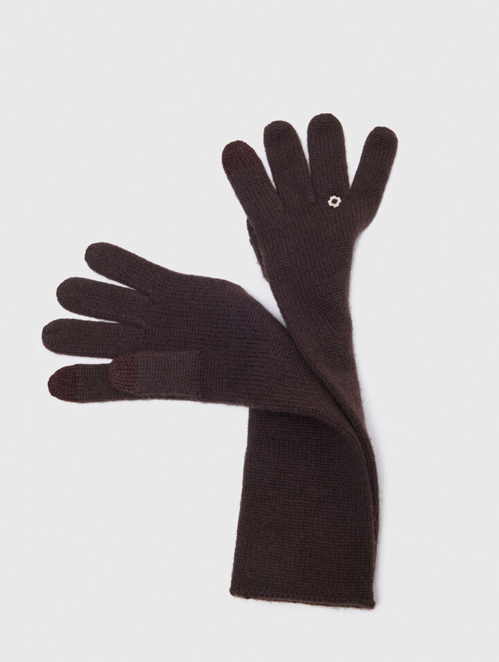 Long wool and cashmere gloves Long wool and cashmere gloves