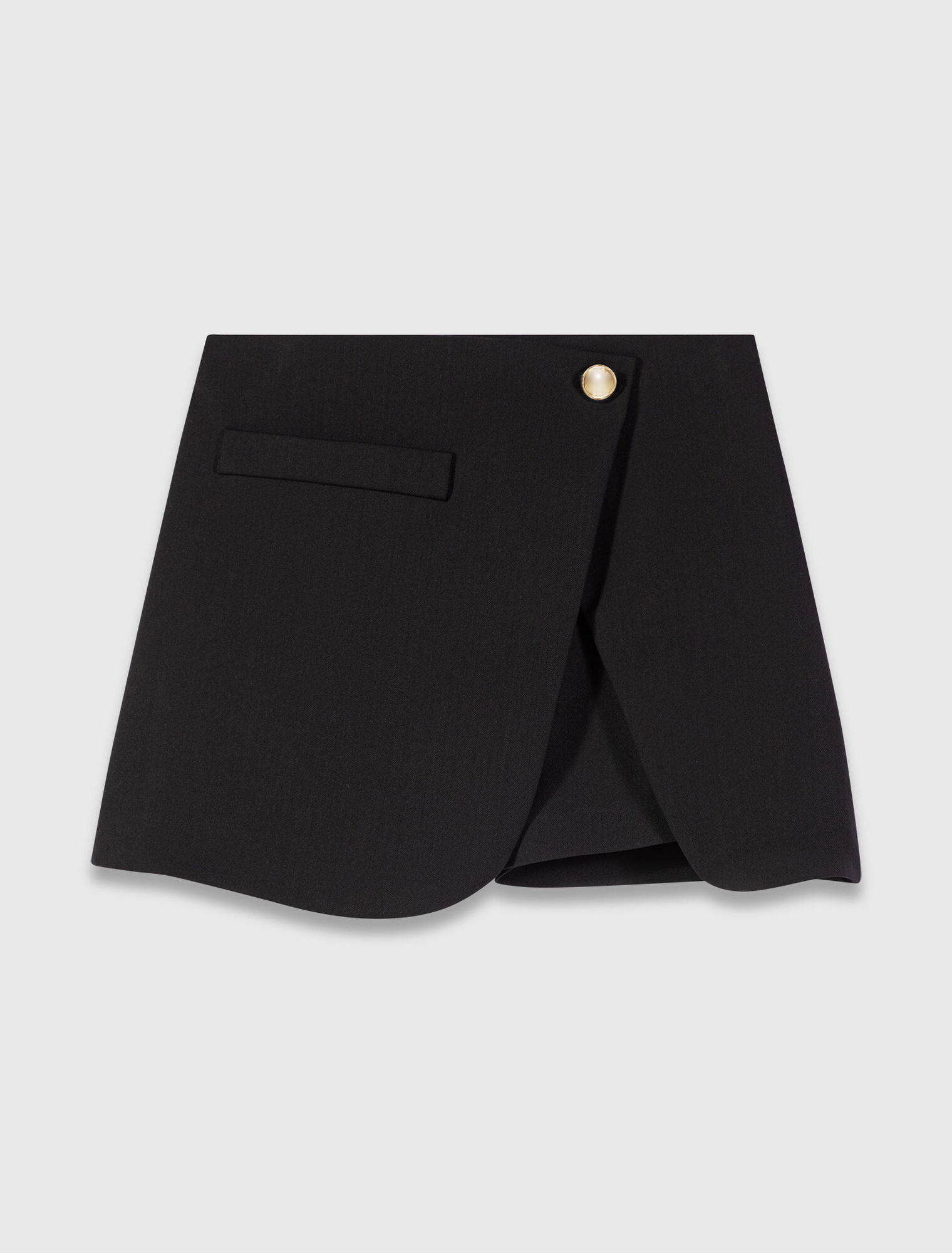 Layered-effect suit shorts