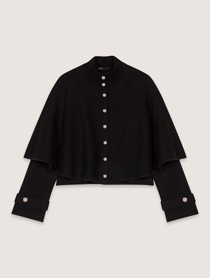 Cape-effect cardigan