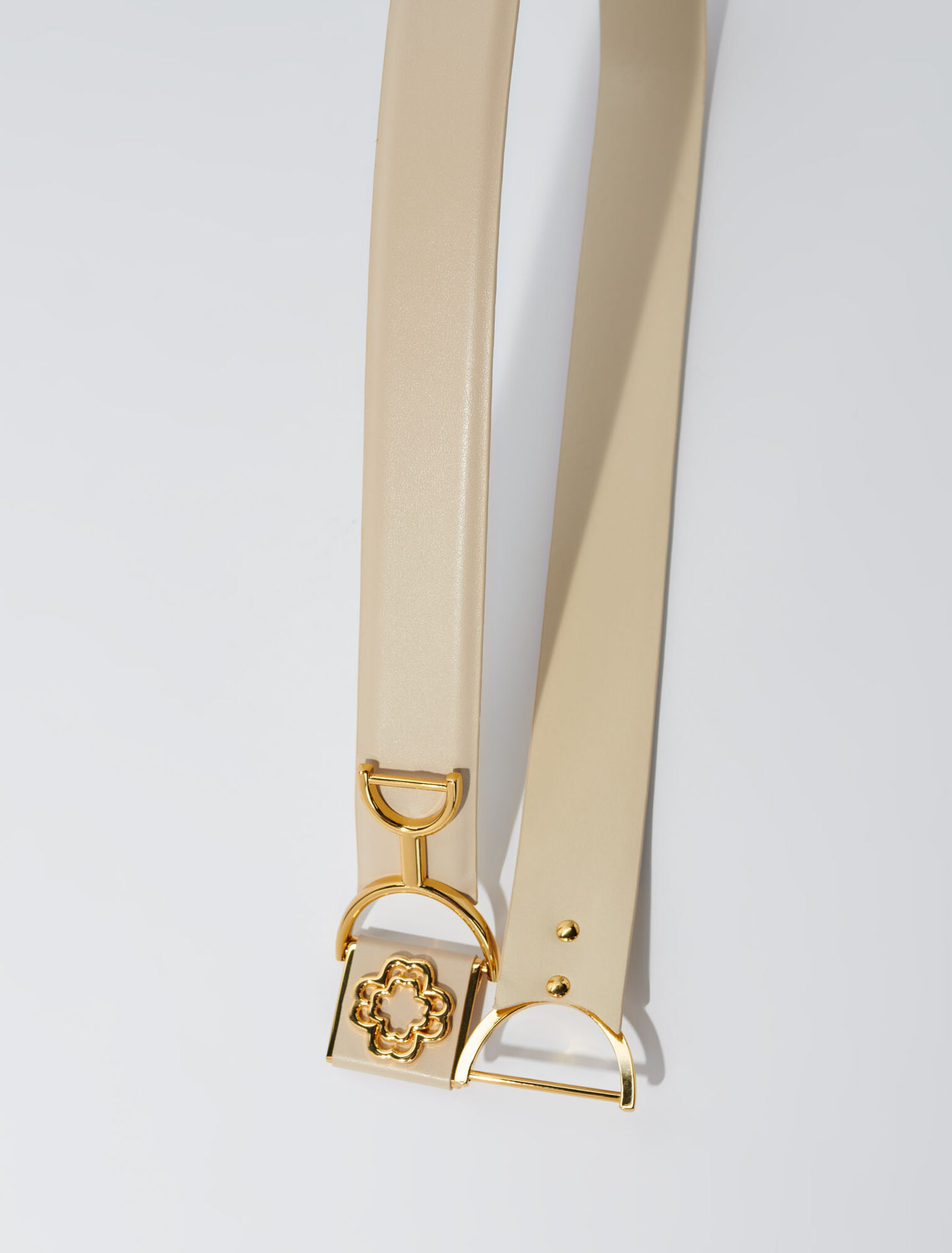 Smooth leather Clover belt