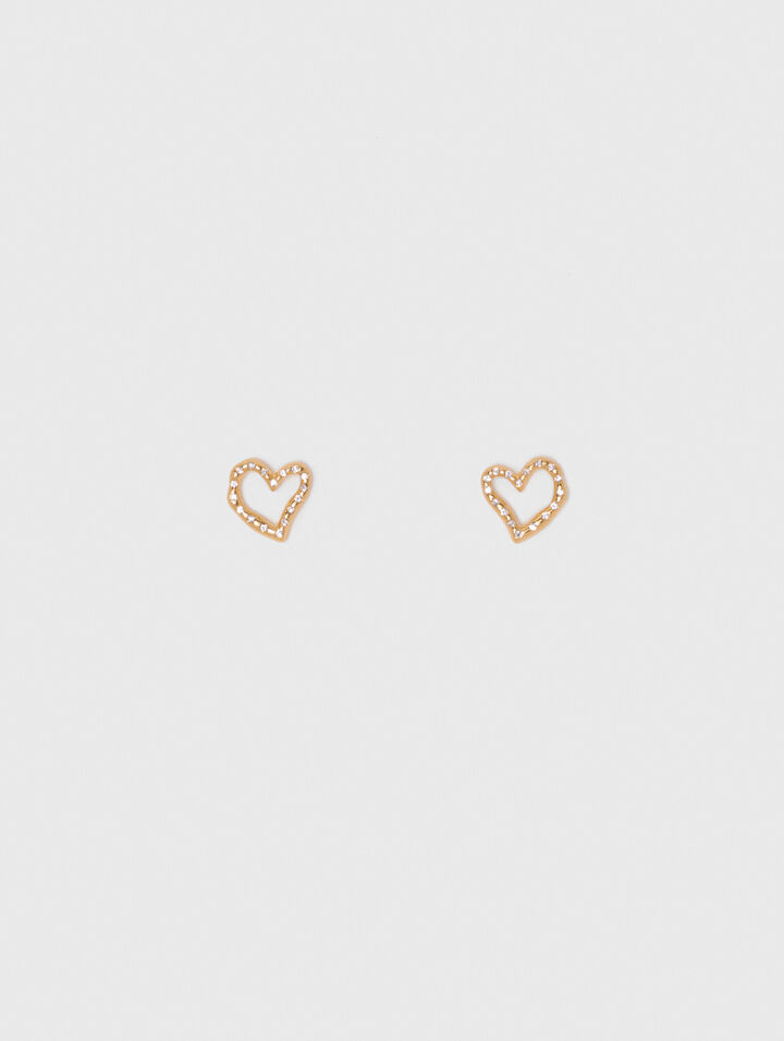 Heart rhinestone stud earrings Heart rhinestone stud earrings