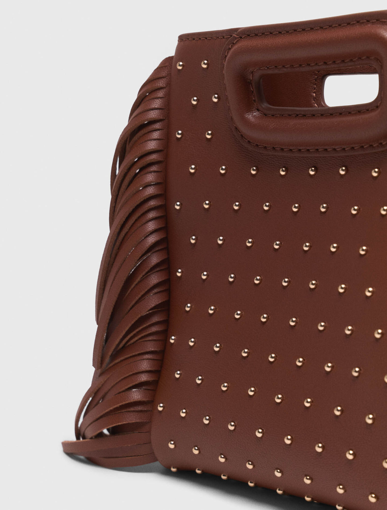 Leather M mini bag with studs