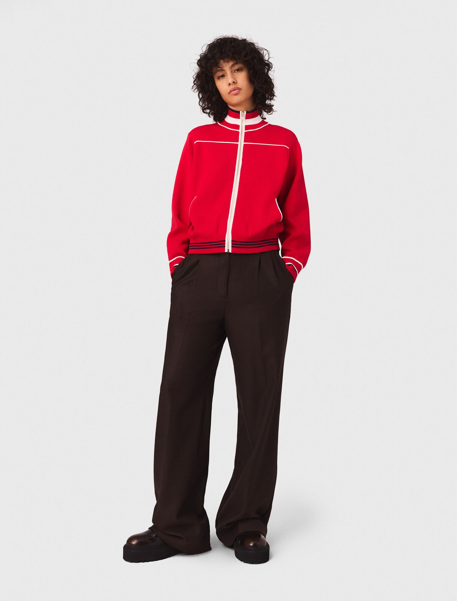 Wide-leg suit trousers