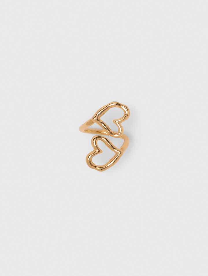 Double gold-plated heart ring Double gold-plated heart ring