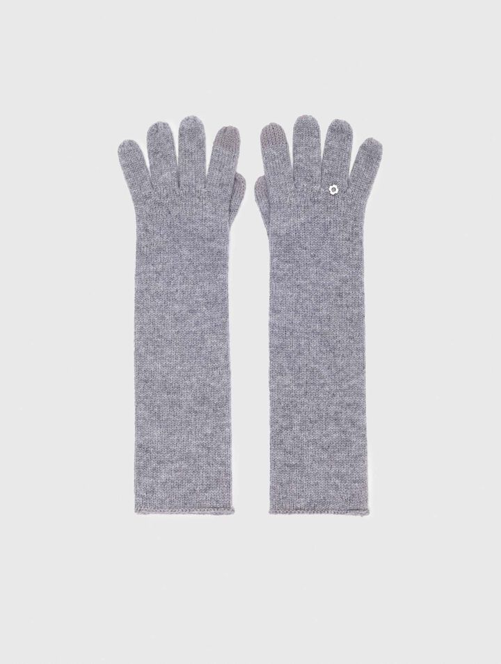 Long wool and cashmere gloves Long wool and cashmere gloves