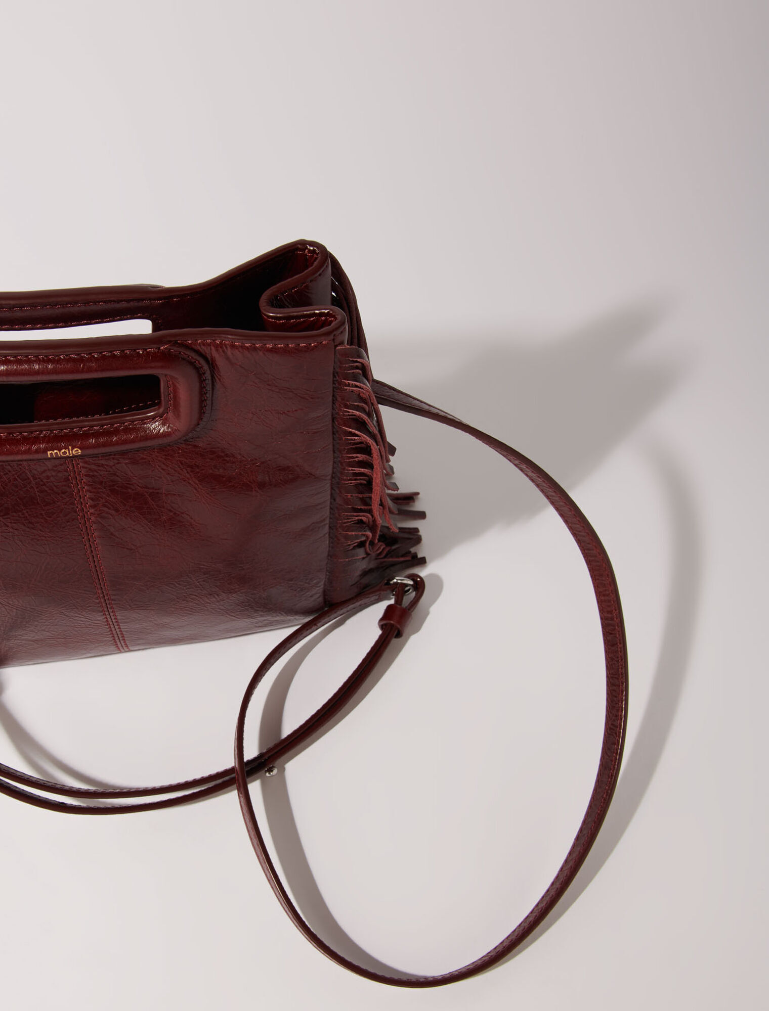 Crackled leather M bag