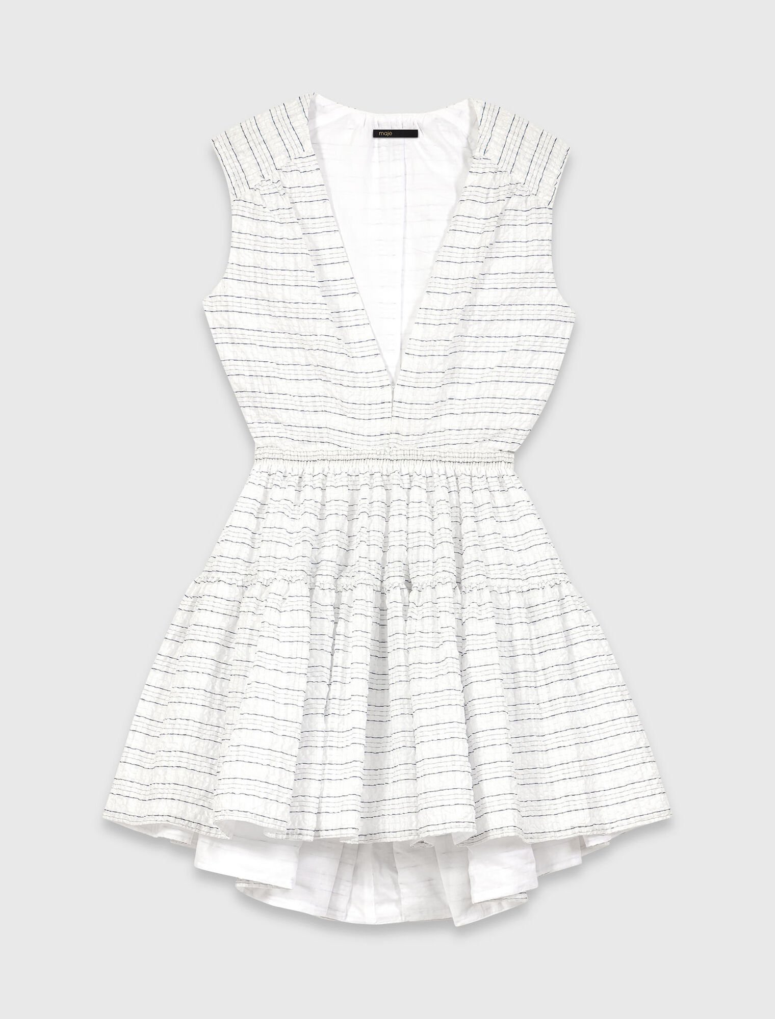 Short flared open-back dress