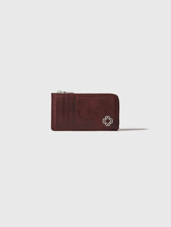 Crackled leather cardholder Crackled leather cardholder