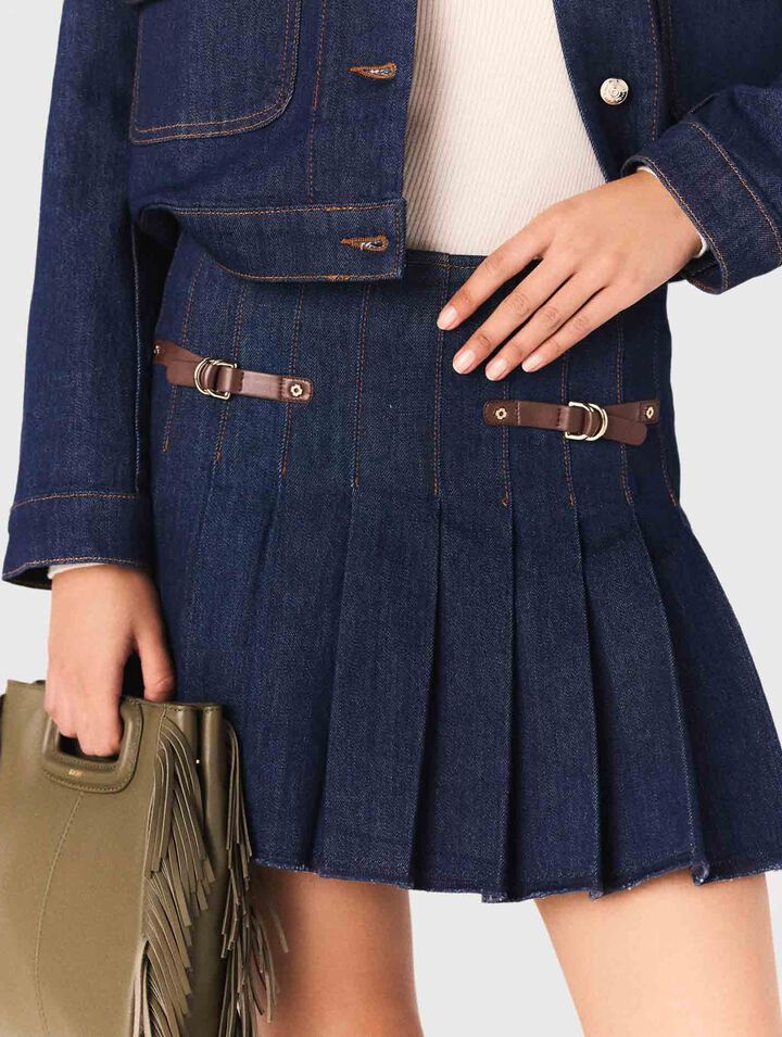 Short denim skirt with lining Short denim skirt with lining