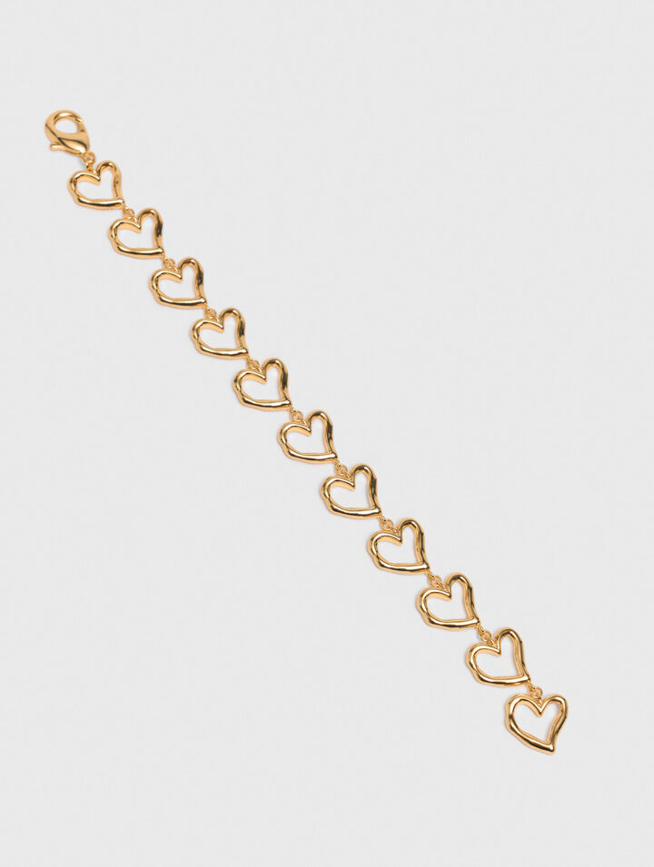 Gold-plated heart bracelet Gold-plated heart bracelet
