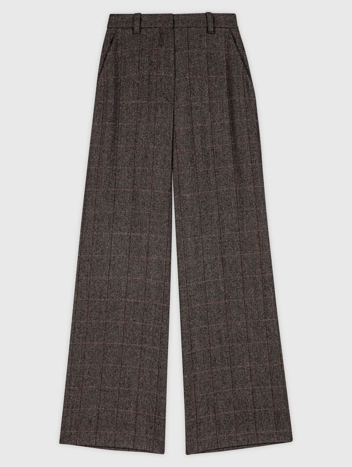 Checked suit trousers