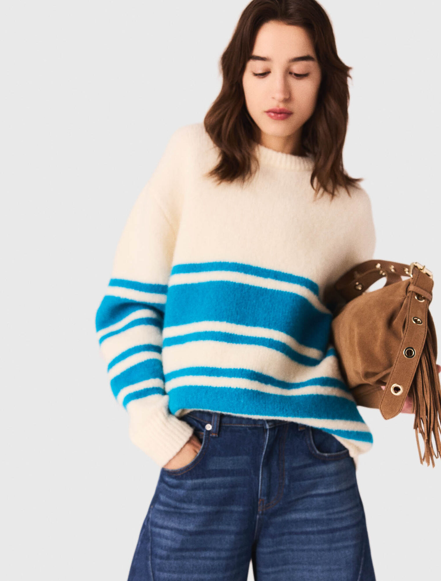 Oversized wool-blend jumper
