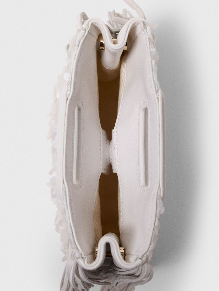 Sequinned M mini bag