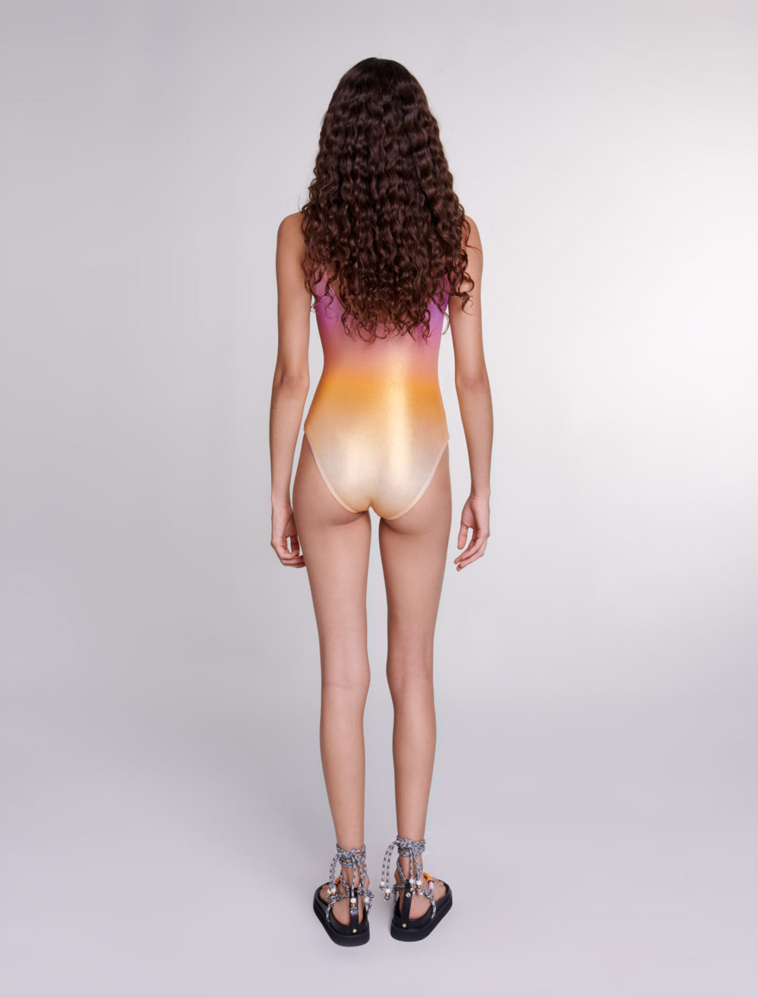 Iridescent one-piece swimsuit