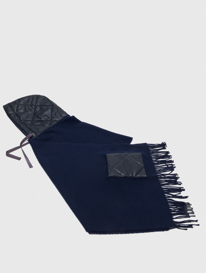 Hooded wool poncho Hooded wool poncho