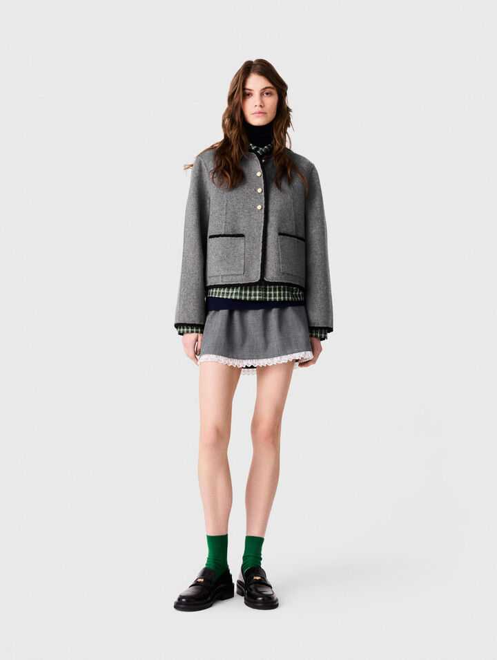 Short double-faced coat