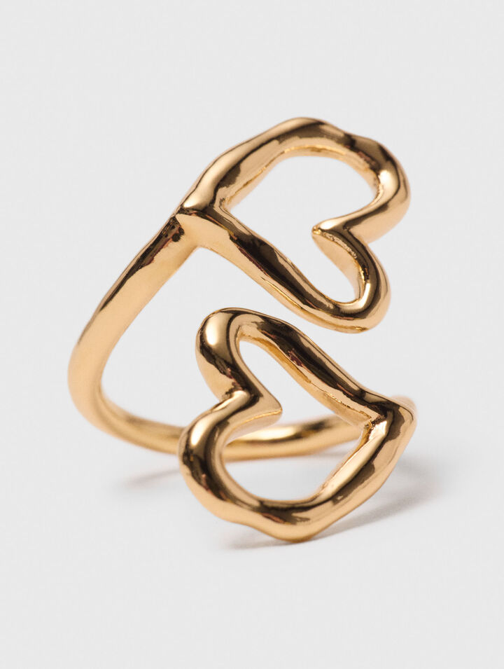 Double gold-plated heart ring Double gold-plated heart ring