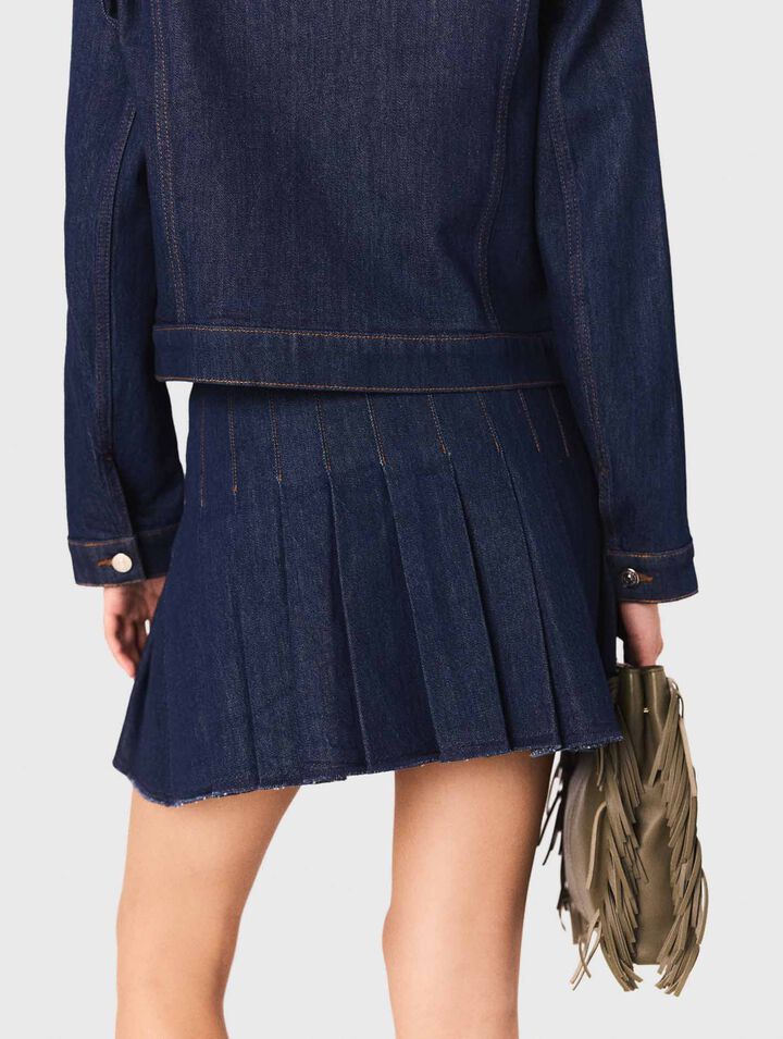 Short denim skirt with lining Short denim skirt with lining