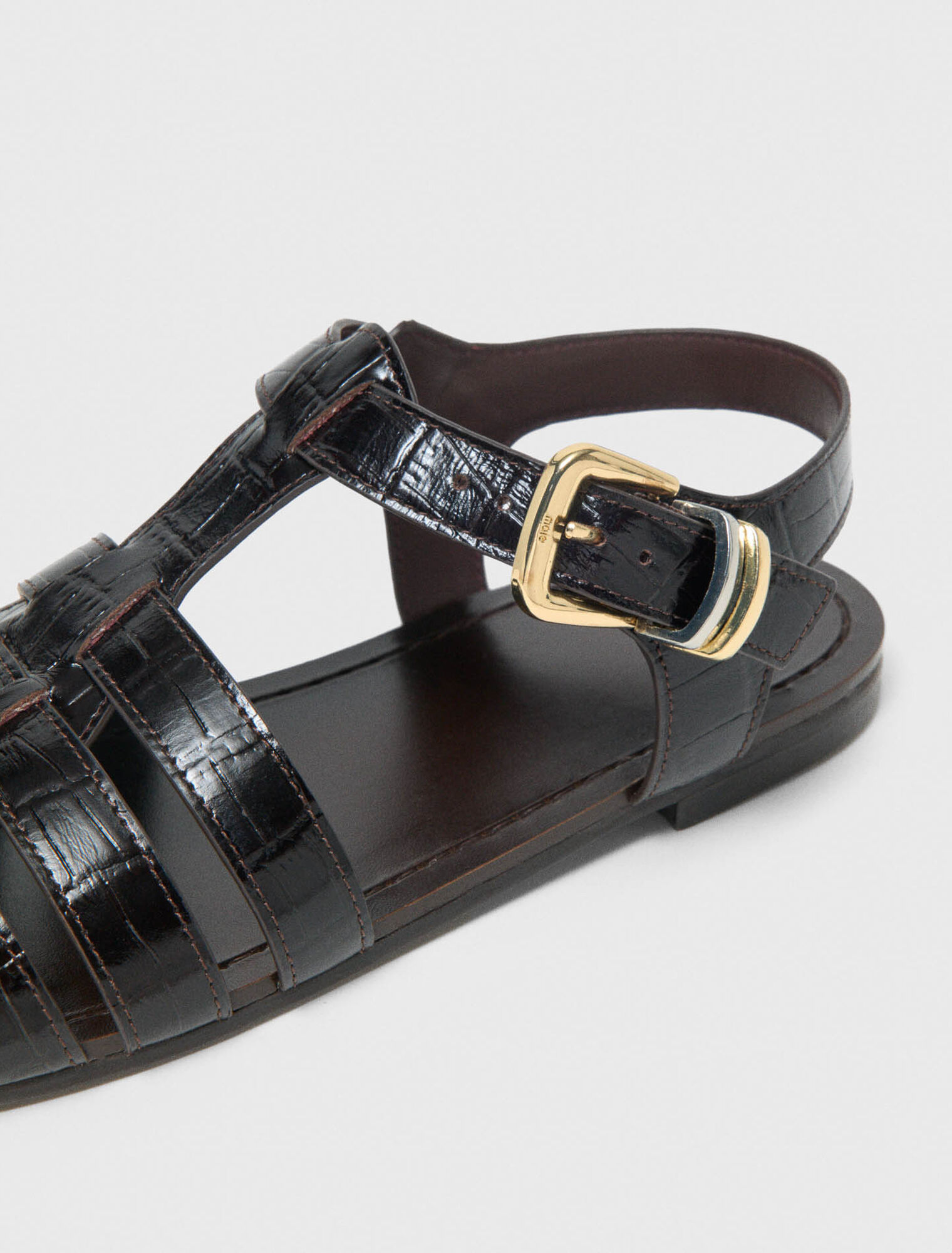 Multi-strap leather sandals