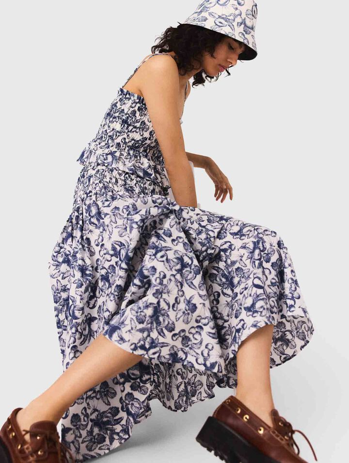 Printed maxi skirt