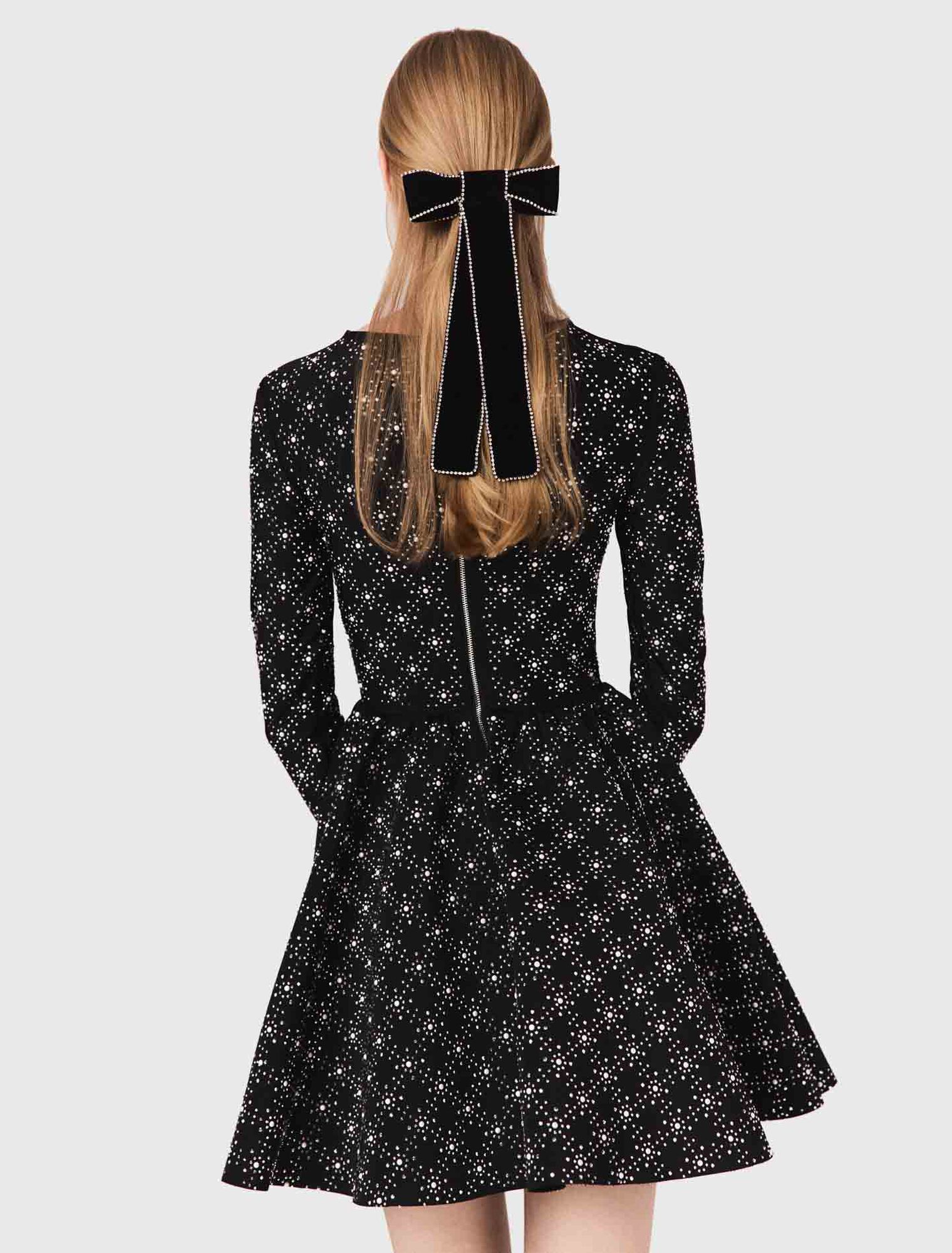 Pearl and rhinestone skater dress