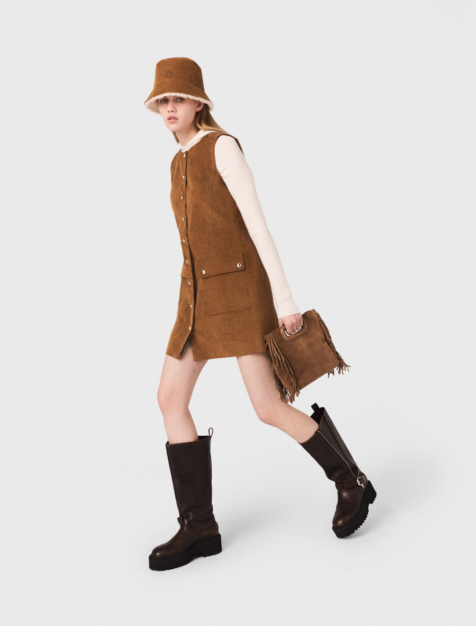 Short corduroy dress