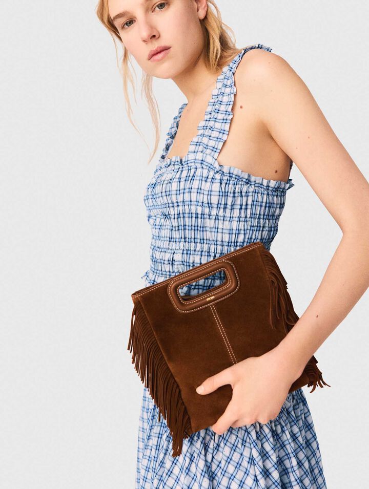 Smocked rhinestone cotton top