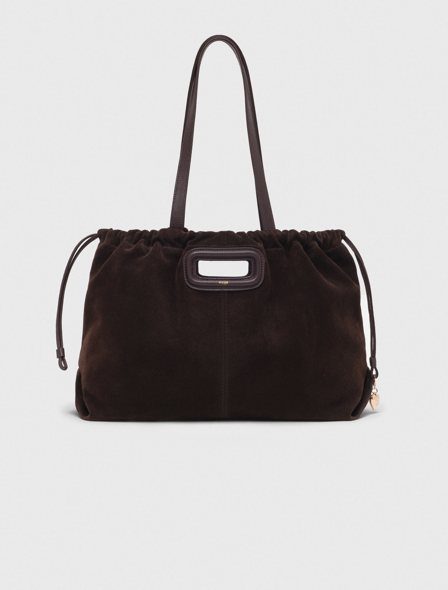 Suede leather M tote bag