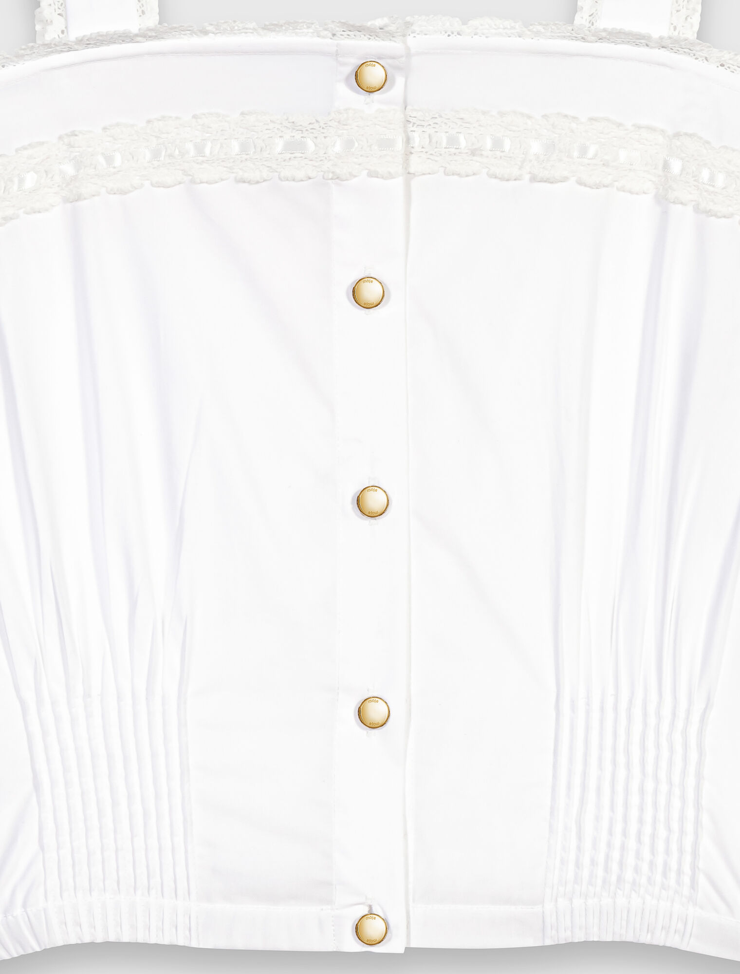 Crop top with lace trim
