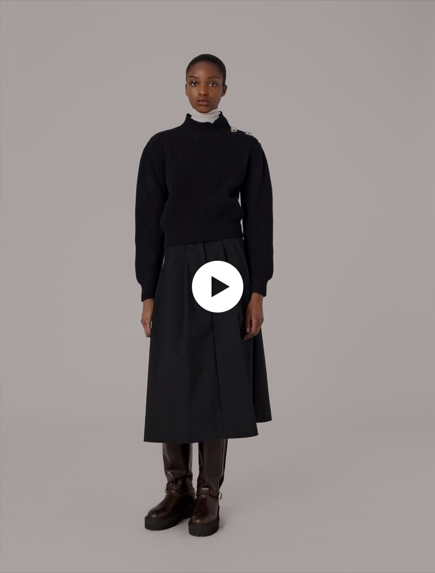 Wool roll-neck jumper